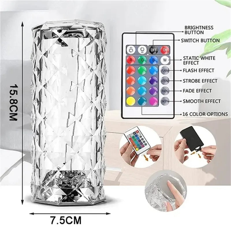 Elegant LED Crystal Table Lamp